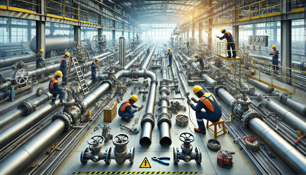 The high-pressure piping systems are diligently working in the background and make sure that multiple processes are seamlessly executed during industrial work. These systems help in operating machines and fluids that are very important for the industries which are used for hyperbaric transport. The ease of access through which these systems can be utilized is great because the way they are installed determines how efficient, safe, and durable they are. This is where Induskart comes in for aid as they Induskart is an industry goods supplier having more than a decade worth of experience, so that you do not have to run around looking for sourced multipurpose valves, safety products or even industrial valves and pipe fittings. Unlike many other suppliers, they understand the fabrication and implementation challenges which makes them knowledgeable on how to help their customers with effective servicing and proper installation. Understanding High-Pressure Piping Systems Definition and Importance: High-pressure piping systems are used to contain and transport fluids in high-pressure and demanding industrial environments. These systems are especially important in high pace industries in the transport of gases and liquids as most of the processes. These systems in its working condition also ensure and enable operational efficiency and safety as well. The high-pressure piping system should be intact, as any kind of failure may lead to operational failure and may create safety risks. Materials Used: Selection of the material for high pressure piping is critical and will depend on its application under judgement. combustible fluids are best transported through carbon steel, stainless steel or even now and then using alloys depending upon the use. Induskart, have been providing best industrial solutions and have built a trust on offering various materials as part of their carbon steel, stainless steel and alloy range. Common Applications: The high-pressure piping systems are used in an array of industries as a hallmark of their flexibility and utility. The most notable examples are petrochemicals, pharmaceuticals, water treatment, and manufacturing. Induskart has broad experience in these industries and, because of its extensive product range, does not only provide components of the systems but also offers full system installation and maintenance services, posing as an industry expert. Their participation in various fields like HVAC, oil and gas refineries, and electric power showcases the depth of their reach and the confidence put in their products and services. Pre Installation Planning Assessing the Installation Site: Evaluation of the site should include steps such as obtaining the floor plan and having a walkthrough of the site before mobilization to construction along with a deep inspection. Understanding the site enables preparation of the area where heavy equipment will be operated. Preparation of the site includes confirming that the installation is clean and free from obstructions. Evaluation of the site done prior facilitates the design of the piping routes and placement of the supports which is critical for a high-pressure system. Choosing the Right Materials and Tools: The installment of any construction project requires the use of appropriate tools and materials, and this one is no exception. Induskart offers a wide selection of premium industrial products that includes pipes and fittings, welding supplies, safety equipment, and even tools suitable for high-pressure piping systems, thus ensuring that everything one needs is at hand to complete an entire project from its design to execution. With Induskart, you are sure to get quality materials that are tailored to the needs of the specific project. Safety Considerations and Compliance with Industry Standards: Industry regulations must be followed without exception during the installation of high pressure piping systems. Using safety equipment, adhering to protocols to meet predetermined standards, and paving the way for other necessary steps required to guarantee that all components blend into a streamlined unit is essential for the operability of the system. Induskart’s unwavering devotion to safety and quality guarantees that the products offered meet those standards. Step by Step Installation Process Step 1: Site Preparation: Begin with site preparation for the installation, and this entails removing all forms of encumbrance in the surrounding area, marking the appropriate area with safety signs, and confirming that all the tools and equipment needed for the installation are proficiently supplied and within reach. Step 2: Inspecting and Managing Materials: Handle and inspect the materials upon receiving them to ensure there are no visible damages. Also, use caution so as not to damage the materials. Induskart’s quality workmanship comes into effect here because their products have undergone sufficient quality checks. Step 3: Pipe Cutting And Threading: All pieces of pipe must be cut to the necessary dimensions, so precise measuring is critical. After cutting, the pipes need to be threaded or prepared for welding, depending on the type of connection required. Step 4: Fitting and Assembly: Fit the pipes with appropriate fittings in accordance to the already predetermined schematic. Confirm that all joints and alignments are fully secured. This is the accuracy needed to make certain that there are no leaks and that the system remains operational. Step 5: Techniques of Joining and Welding: Proper techniques for welding should be used for welded joints. There must be certified welders to perform these particular steps so that the welds will pass the strength and safety criteria. Step 6: Inspection and Testing Under Pressure: A pressure test is carried out after the assembling of the system in order to check if there are any leaks and check if the system is capable of withstanding operational pressures. Unsurpassed scrutiny during this phase of the construction is key to achieving the needed longevity and safety. Maintenance and Troubleshooting Routine Maintenance Tips for Longevity and Efficiency: For high-pressure piping systems to function efficiently, regular maintenance is imperative. Every system requires periodic inspections for leaks and checking wear, along with all fittings and valves operational. Cleaning schedules and corrosion prevention also increase the effectiveness of the system. Troubleshooting Common Issues: leakes, fluctuations in pressure and blocks are all common issues that require immediate attention to prevent safety hazards and system downtimes. Quick-response strategies are highly effective and prevent prolonged system downtime. How Induskart’s Product Range Assists in Maintenance and Troubleshooting: Induskart provides to its customers an all encompassing maintenance toolkit which aids in the troubleshooting of high-pressure piping systems. The reliability of Induskart’s products guarantees system performance and diminishes the severity and frequency of issues. Enhancing Safety and Efficiency Importance of Using Quality Components: Using high quality components from dependable brands like Induskart significantly decrease the chances of high-pressure system failures and repeatedly bolster operational reliability making them a necessity. Advanced Tools and Accessories for High-Pressure Piping: The modern accessories and tools of Induskart increase both the performance and the safety of high-pressure piping systems. Induskart has modern tools and accessories critical for a piping system, and they can be found in the Induskart product catalog. Conclusion This guide explained how to install, maintain, and troubleshoot high-pressure industrial piping systems and their components. Every step matters. Quality execution starts with precise planning, consideration of all components, careful installation, and then comprehensive maintenance throughout. For this purpose, Induskart can be called a guide. Their industry knowledge and diverse products are well suited for such complicated systems. Induskart ensures safe and optimal installations by providing high-quality materials and tools paired with reliable guidance and support. With all the accuracy, efficiency, and safety required in industrial piping, finding the right partner who offers all three can be challenging. Induskart meets that challenge by providing not only products but solutions that further enable the industrial community to easily execute successful operations.